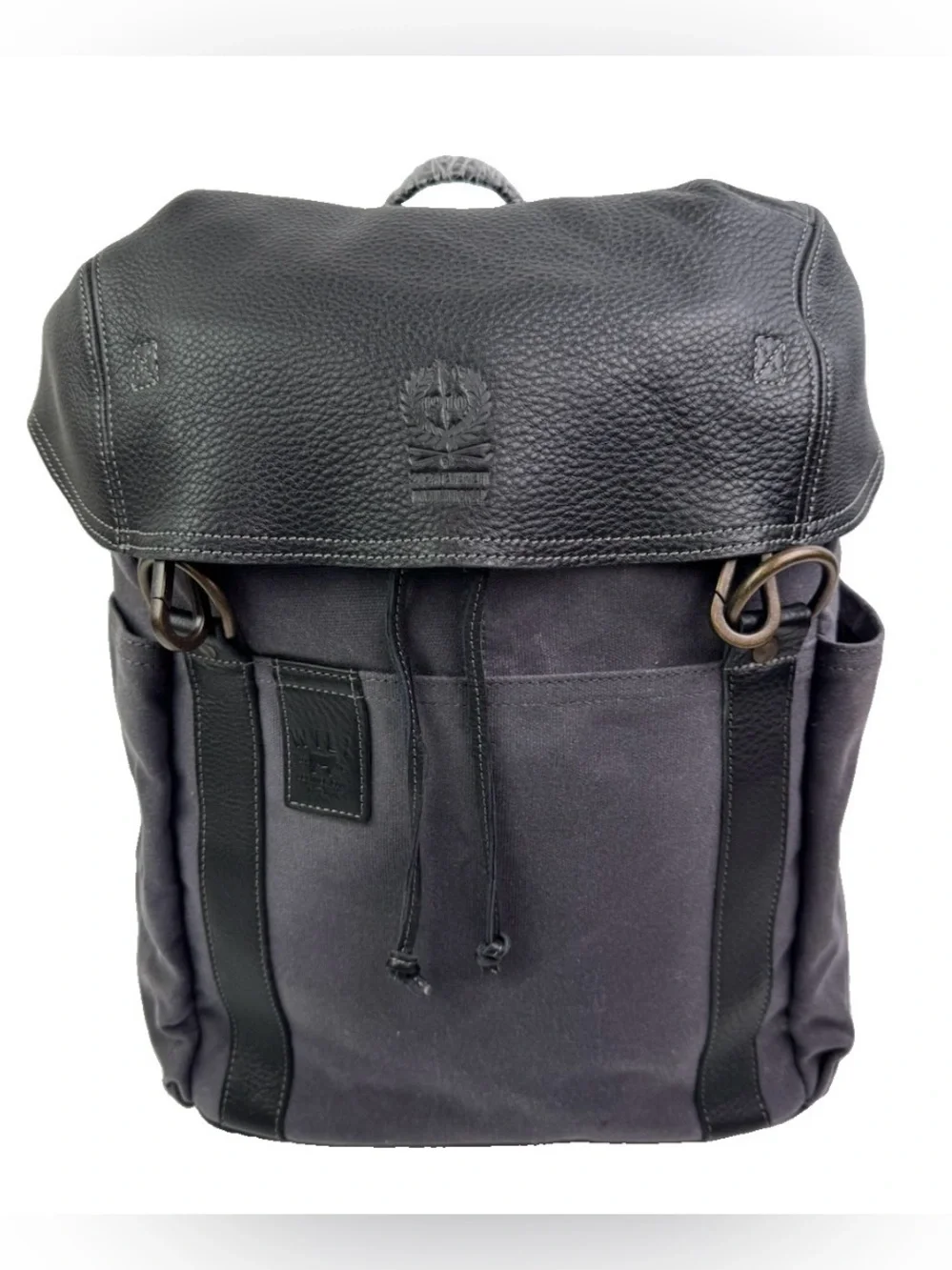 NWT Will Leather Goods Adventure Explorer Backpack Charcoal Canvas Distressed